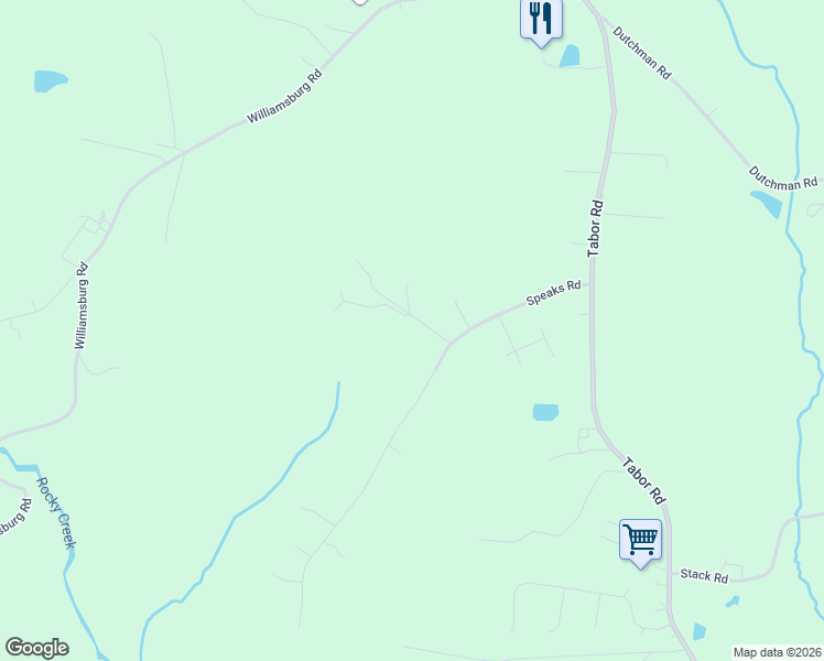 map of restaurants, bars, coffee shops, grocery stores, and more near 129 Haystack Lane in Olin