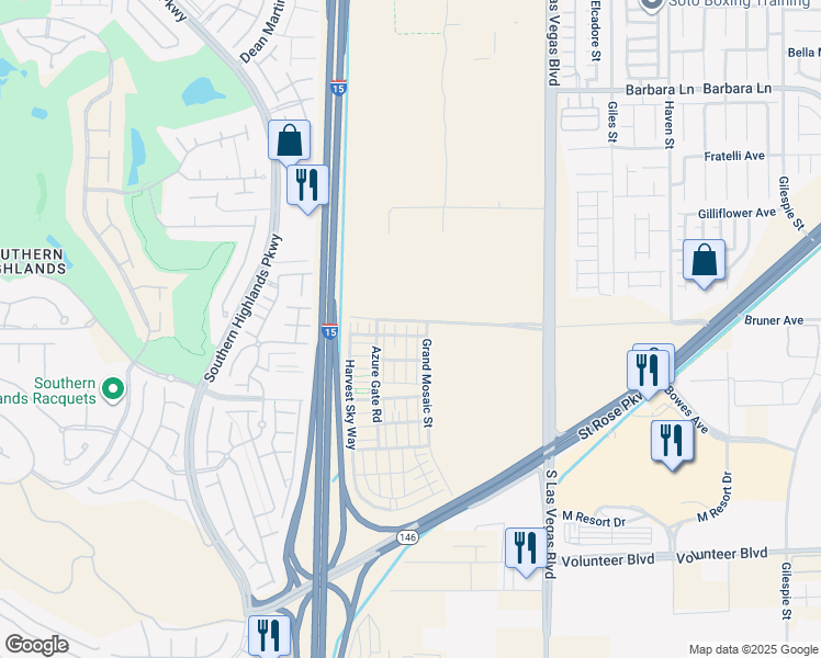 map of restaurants, bars, coffee shops, grocery stores, and more near 12106 Scarlet Ember Road in Las Vegas