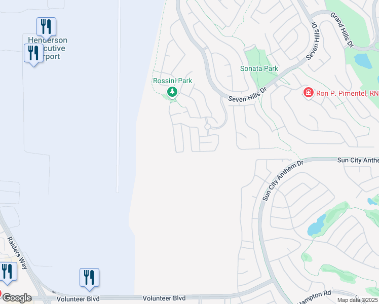map of restaurants, bars, coffee shops, grocery stores, and more near 1599 Raining Hills Street in Henderson