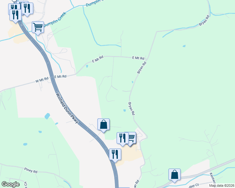 map of restaurants, bars, coffee shops, grocery stores, and more near 3204 Alton Drive in Kodak