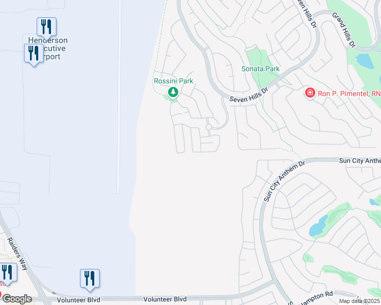 map of restaurants, bars, coffee shops, grocery stores, and more near 1599 Raining Hills Street in Henderson