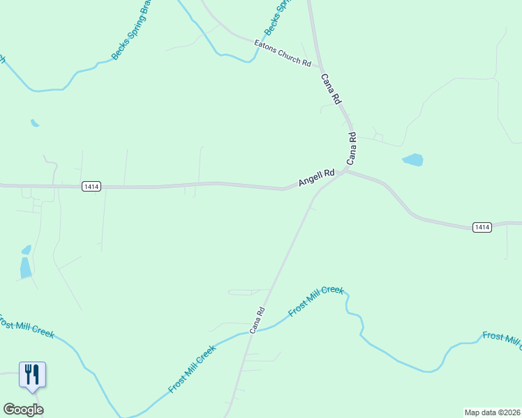 map of restaurants, bars, coffee shops, grocery stores, and more near 1509 Angell Road in Mocksville