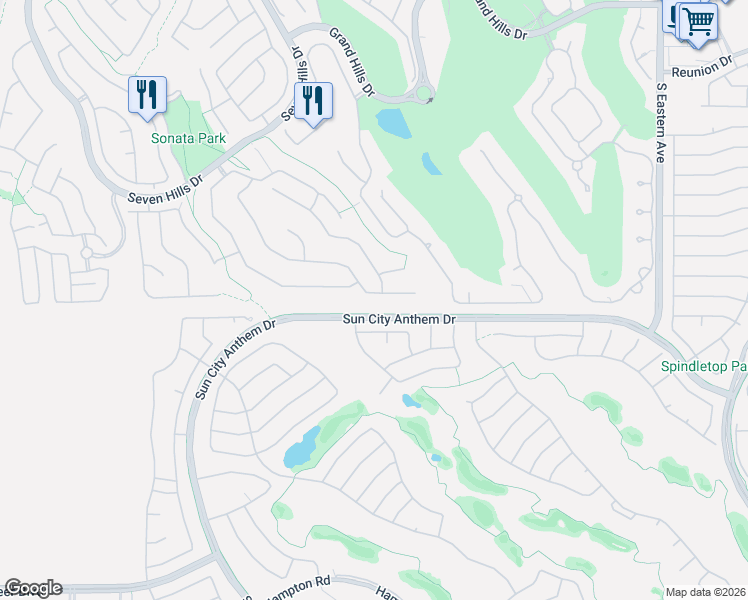 map of restaurants, bars, coffee shops, grocery stores, and more near 1717 Sabatini Drive in Henderson