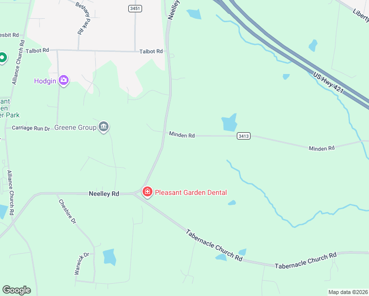 map of restaurants, bars, coffee shops, grocery stores, and more near 1840 Neelley Road in Pleasant Garden