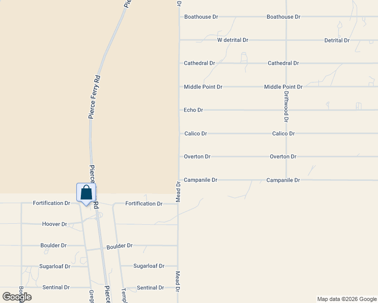 map of restaurants, bars, coffee shops, grocery stores, and more near 1441 Overton Drive in Meadview