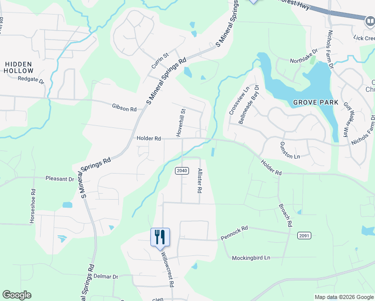 map of restaurants, bars, coffee shops, grocery stores, and more near 809 Danbury Drive in Durham