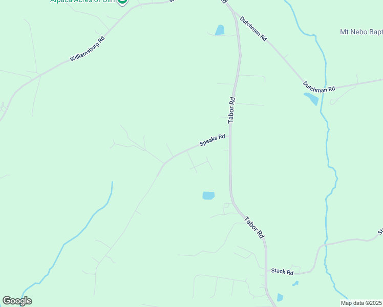 map of restaurants, bars, coffee shops, grocery stores, and more near 149 Speaks Road in Olin