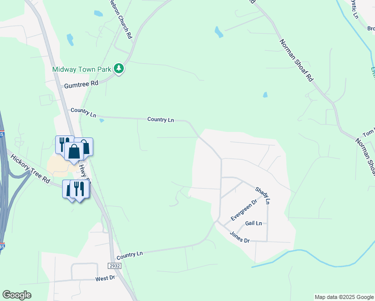 map of restaurants, bars, coffee shops, grocery stores, and more near 171 Rosemary Drive in Winston-Salem