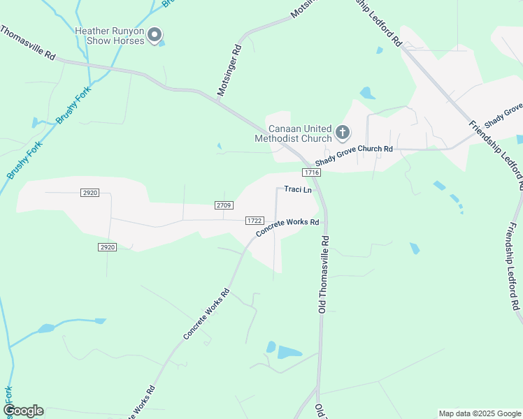 map of restaurants, bars, coffee shops, grocery stores, and more near 160 Bailey Road in Winston-Salem