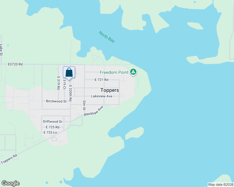 map of restaurants, bars, coffee shops, grocery stores, and more near 32353 East 722 Drive in Wagoner