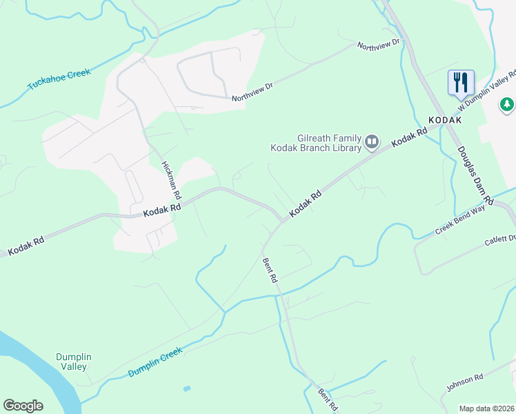 map of restaurants, bars, coffee shops, grocery stores, and more near 702 Deer Berry Road in Sevier County