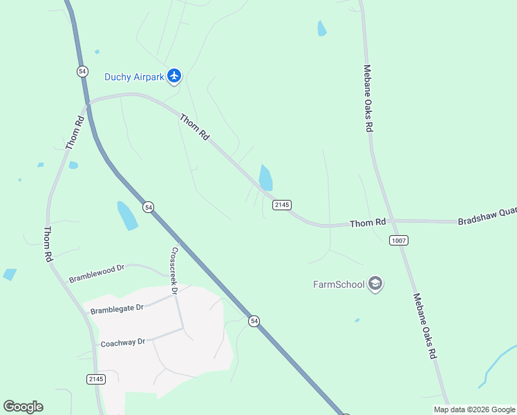 map of restaurants, bars, coffee shops, grocery stores, and more near 4874 Thom Road in Mebane