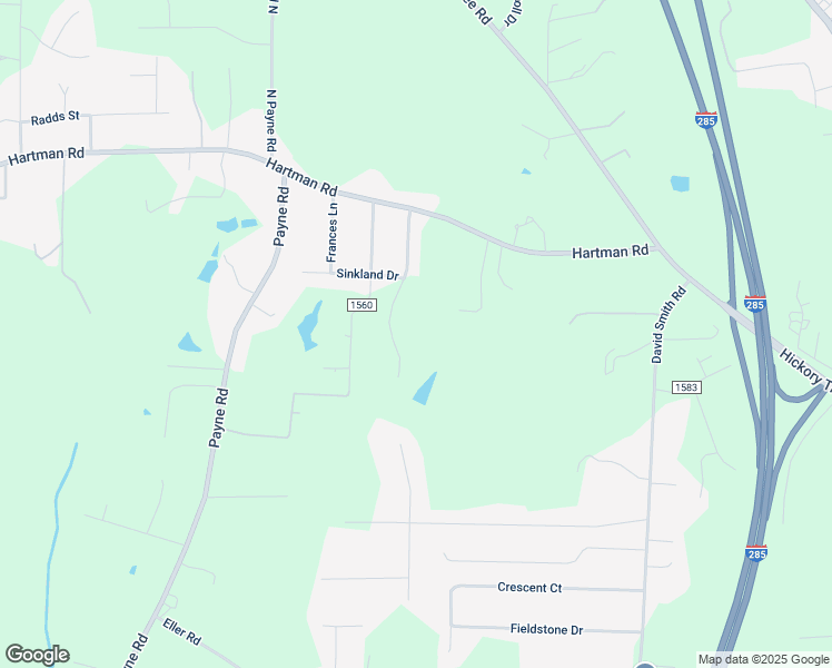map of restaurants, bars, coffee shops, grocery stores, and more near 653 Hartman Road in Winston-Salem