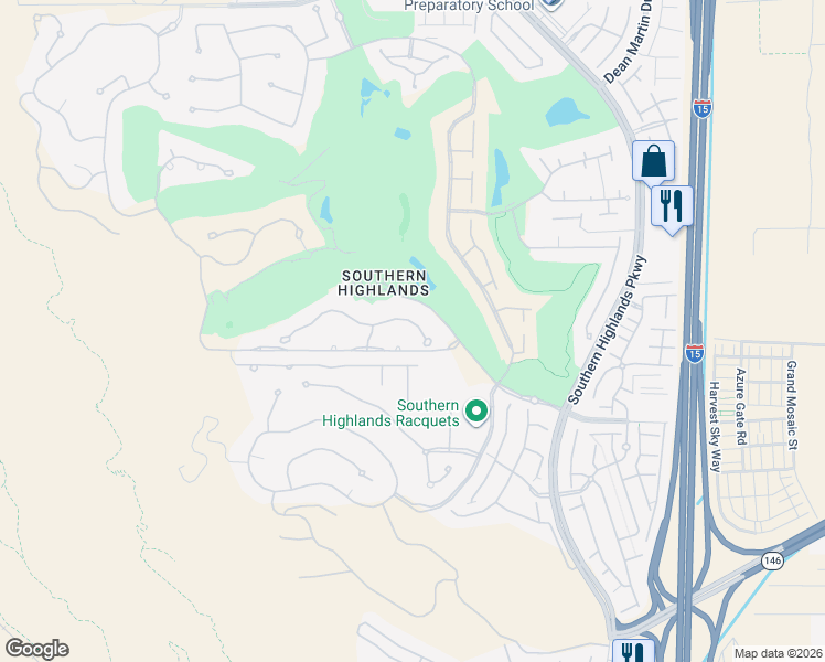 map of restaurants, bars, coffee shops, grocery stores, and more near 7 Olympia Hills Circle in Las Vegas