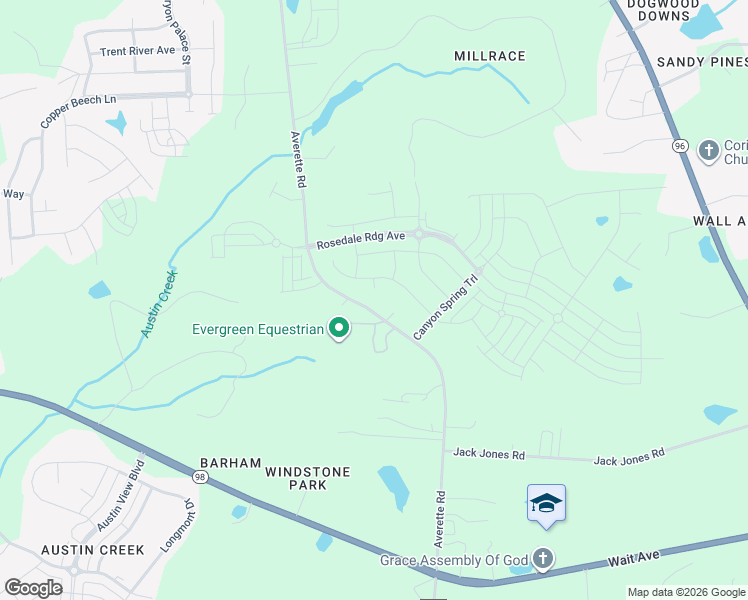 map of restaurants, bars, coffee shops, grocery stores, and more near 512 Spotted Fawn Court in Wake Forest