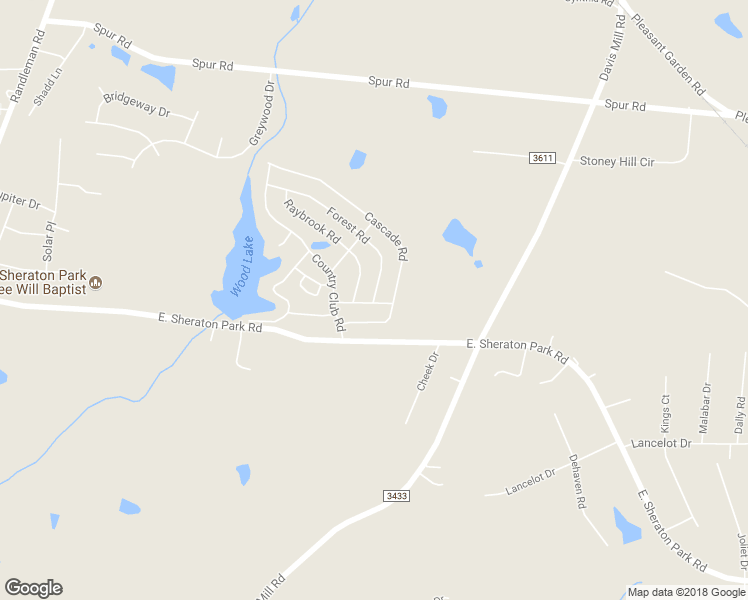 map of restaurants, bars, coffee shops, grocery stores, and more near 5514 Forest Road in Greensboro