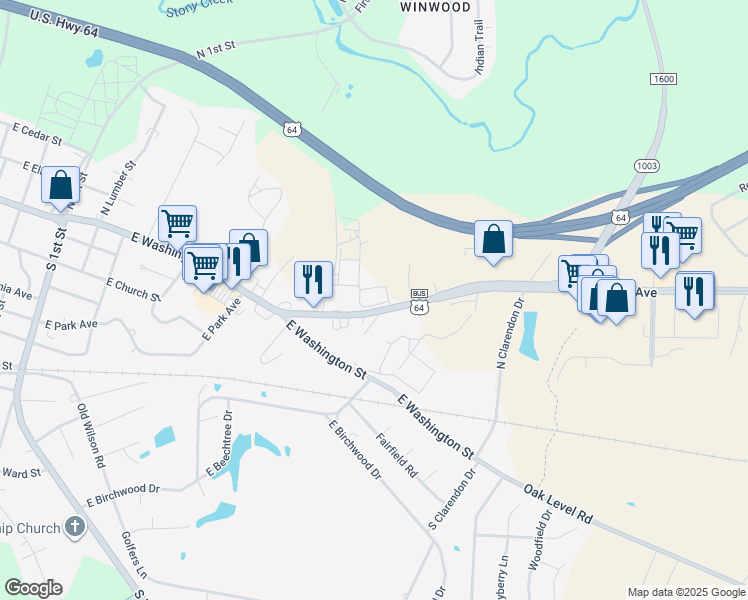 map of restaurants, bars, coffee shops, grocery stores, and more near 930 Eastern Avenue in Nashville