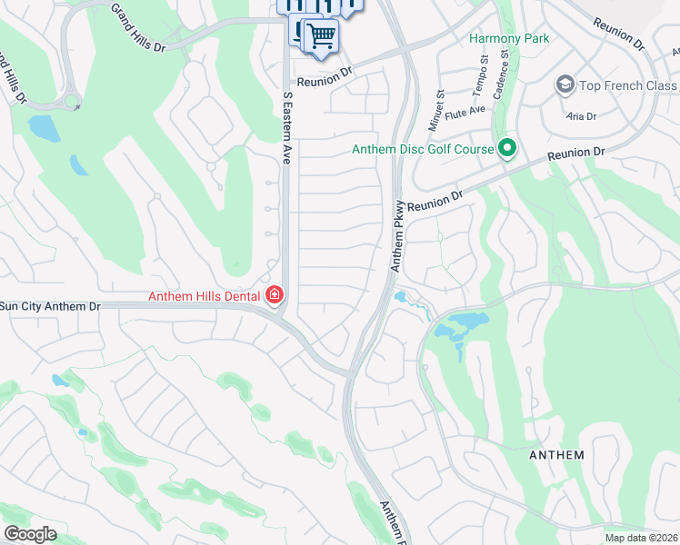 map of restaurants, bars, coffee shops, grocery stores, and more near 2553 Gilbertville Avenue in Henderson