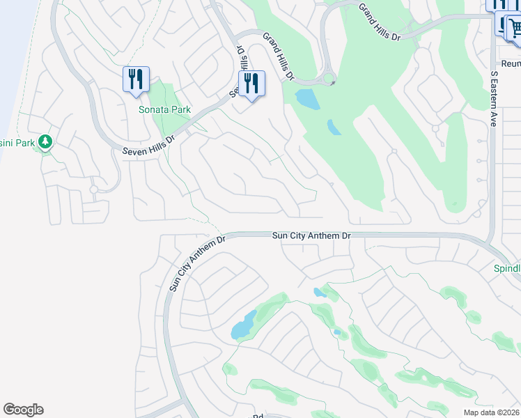 map of restaurants, bars, coffee shops, grocery stores, and more near 1713 Ravanusa Drive in Henderson