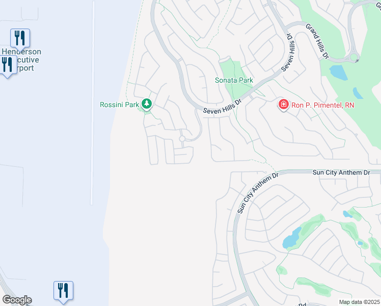 map of restaurants, bars, coffee shops, grocery stores, and more near 1575 Autumn Hill Street in Henderson