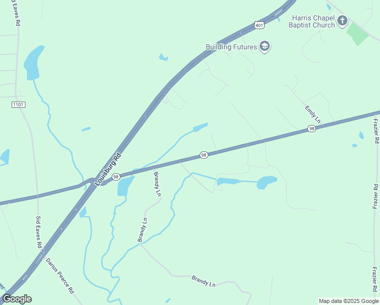 map of restaurants, bars, coffee shops, grocery stores, and more near 4260 North Carolina 98 in Youngsville