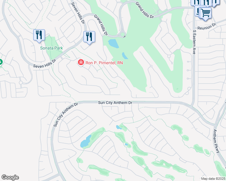 map of restaurants, bars, coffee shops, grocery stores, and more near 1594 Pontine Court in Henderson