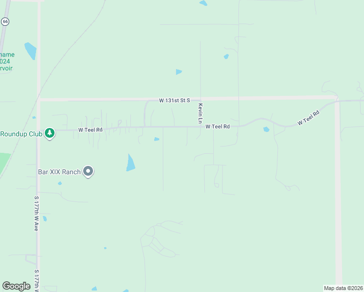 map of restaurants, bars, coffee shops, grocery stores, and more near 16516 West Teel Road in Sapulpa