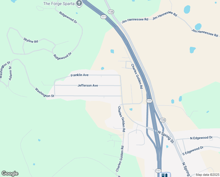 map of restaurants, bars, coffee shops, grocery stores, and more near 191 Jefferson Avenue in Sparta