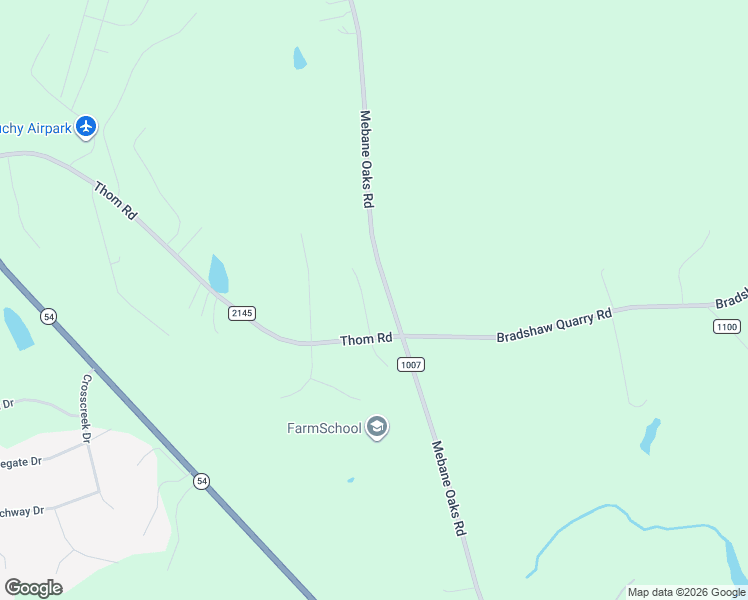 map of restaurants, bars, coffee shops, grocery stores, and more near 5806 Acorn Knoll Place in Mebane