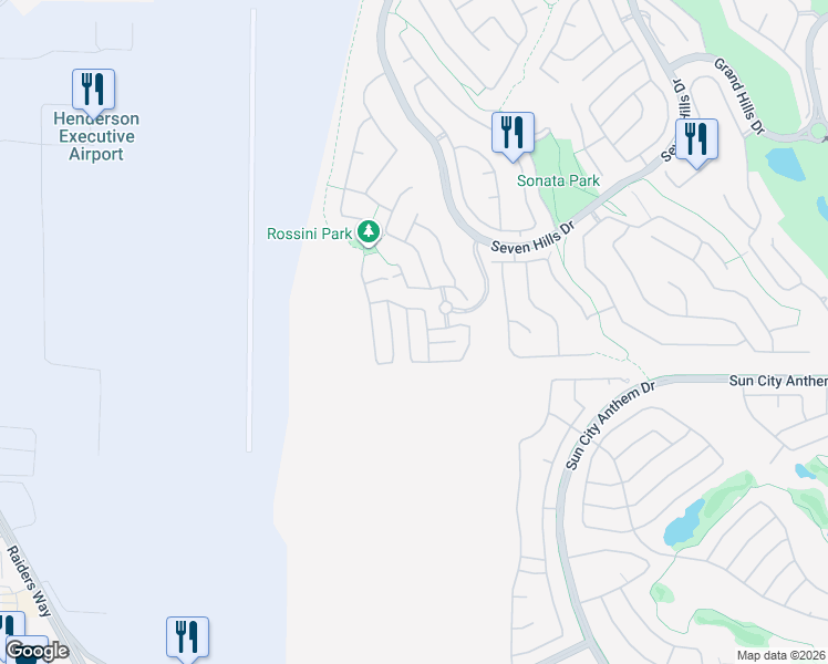 map of restaurants, bars, coffee shops, grocery stores, and more near 3160 Morning Whisper Drive in Henderson