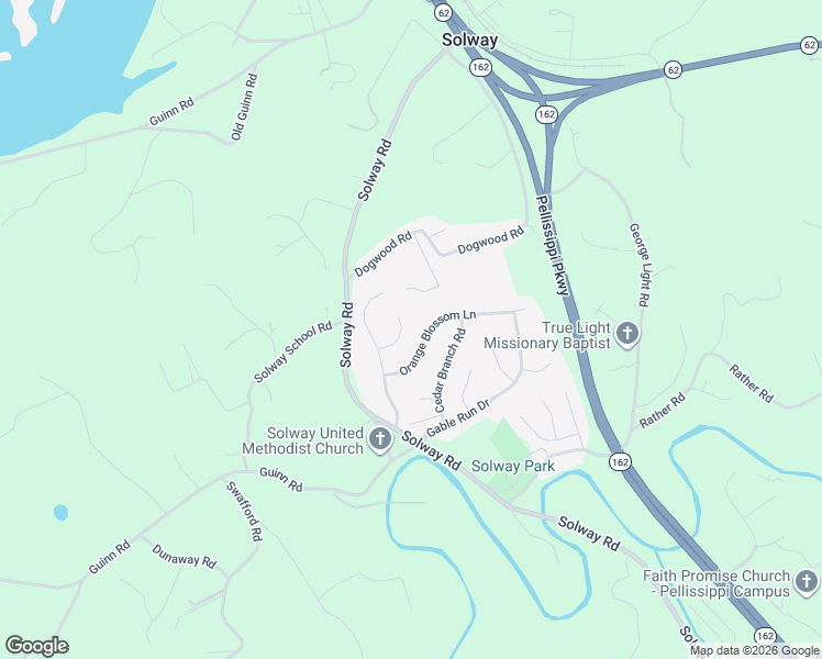 map of restaurants, bars, coffee shops, grocery stores, and more near 3423 Orange Blossom Lane in Knoxville
