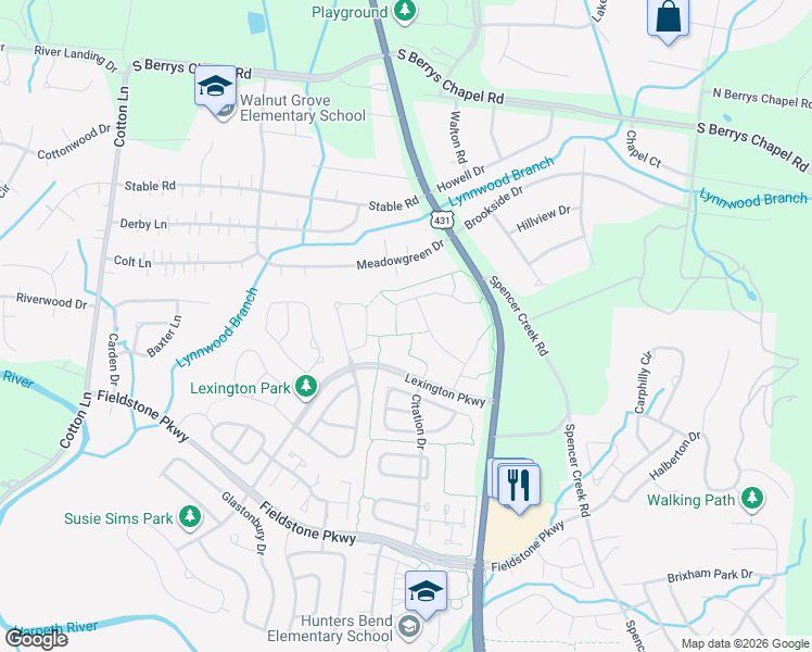 map of restaurants, bars, coffee shops, grocery stores, and more near 235 Winter Hill Road in Franklin