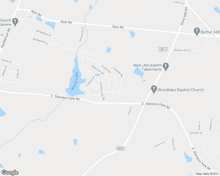 map of restaurants, bars, coffee shops, grocery stores, and more near 5416 Raybrook Road in Greensboro