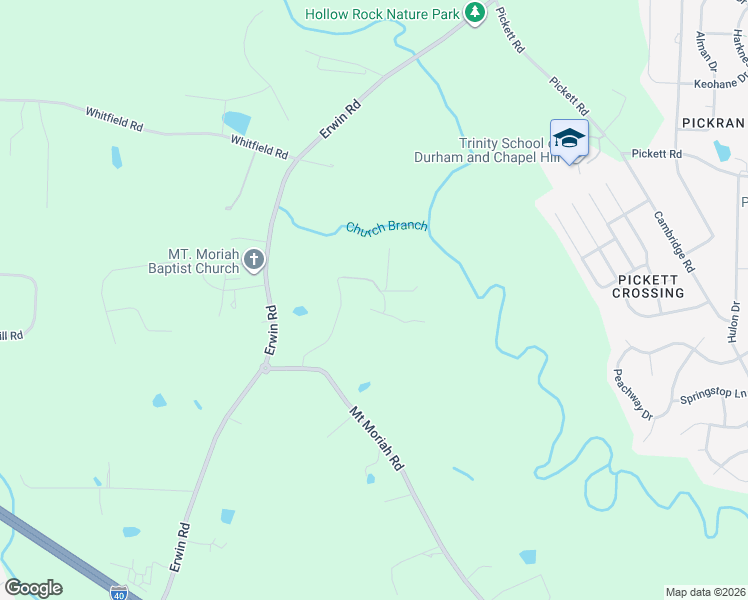 map of restaurants, bars, coffee shops, grocery stores, and more near 518 Erwin Road in Durham