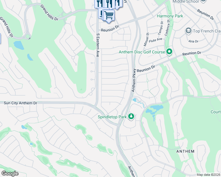 map of restaurants, bars, coffee shops, grocery stores, and more near 2578 Hayesville Avenue in Henderson