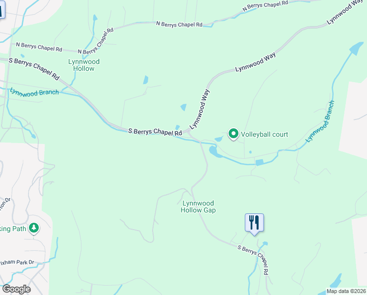 map of restaurants, bars, coffee shops, grocery stores, and more near 2145 South Berrys Chapel Street in Franklin