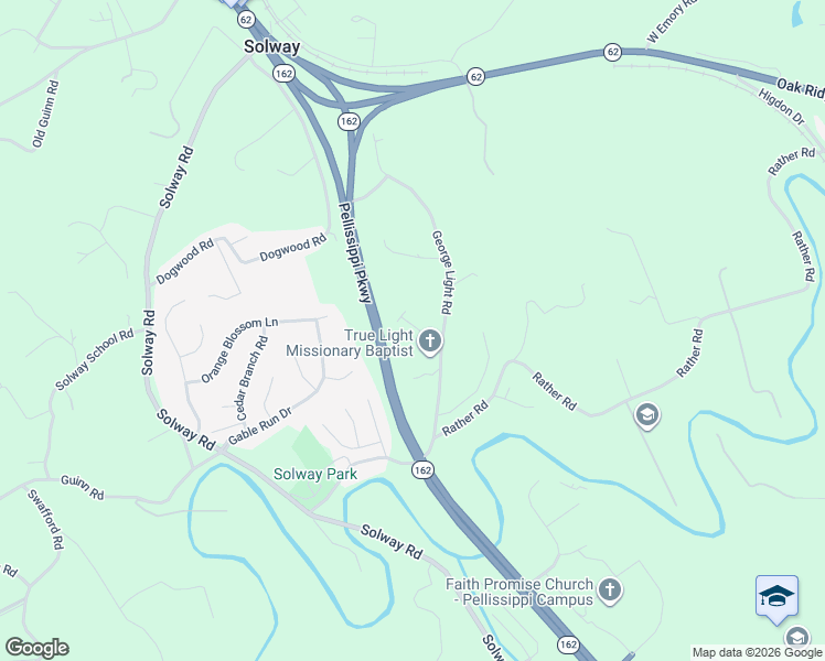 map of restaurants, bars, coffee shops, grocery stores, and more near 3239 George Light Road in Knoxville