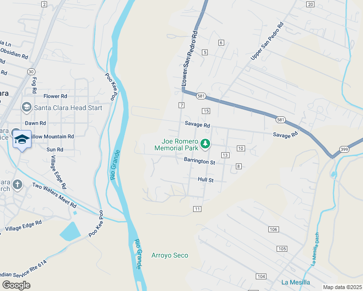 map of restaurants, bars, coffee shops, grocery stores, and more near 51 County Road 7 in Española