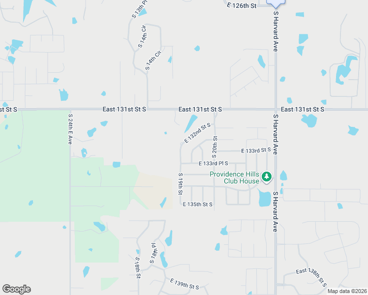 map of restaurants, bars, coffee shops, grocery stores, and more near 1918 East 132nd Street South in Bixby