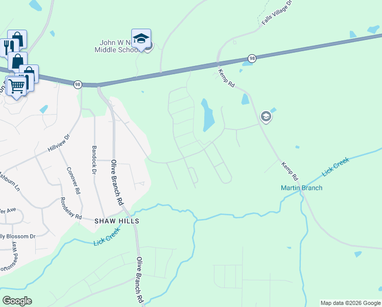 map of restaurants, bars, coffee shops, grocery stores, and more near 5430 Wake Forest Road in Durham