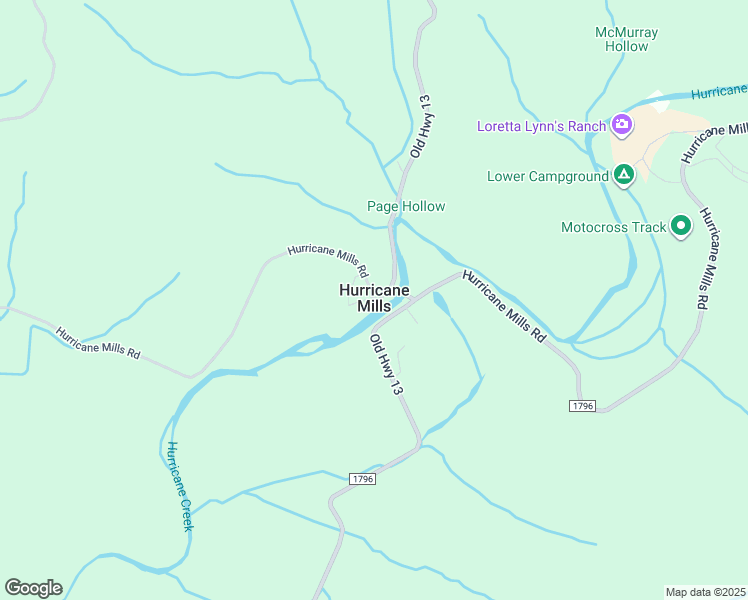map of restaurants, bars, coffee shops, grocery stores, and more near in Hurricane Mills