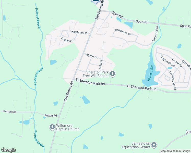 map of restaurants, bars, coffee shops, grocery stores, and more near 206 Venus Drive in Greensboro