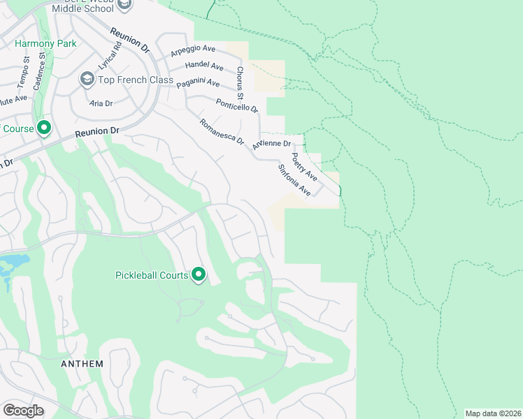 map of restaurants, bars, coffee shops, grocery stores, and more near 18 Moraine Drive in Henderson