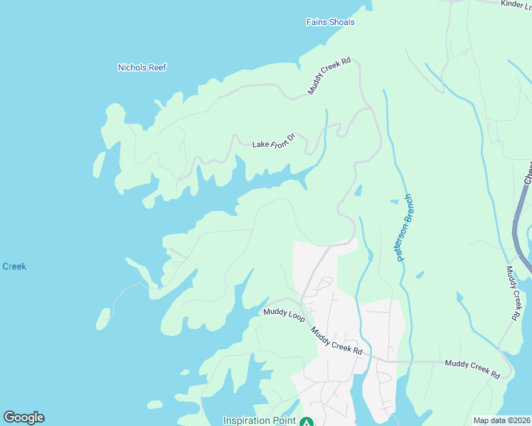 map of restaurants, bars, coffee shops, grocery stores, and more near 1204 Paradise Lane in Dandridge