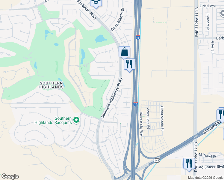 map of restaurants, bars, coffee shops, grocery stores, and more near 12034 Whitehills Street in Las Vegas
