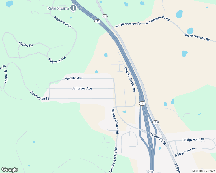map of restaurants, bars, coffee shops, grocery stores, and more near 150 Jefferson Avenue in Sparta