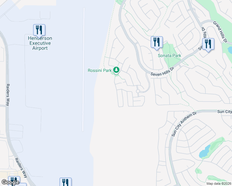 map of restaurants, bars, coffee shops, grocery stores, and more near 1551 Dusty Canyon Street in Henderson