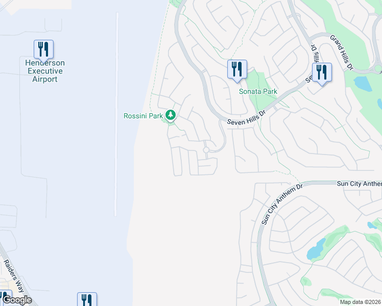 map of restaurants, bars, coffee shops, grocery stores, and more near 3160 Morning Whisper Drive in Henderson