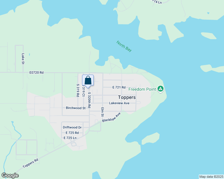 map of restaurants, bars, coffee shops, grocery stores, and more near 32174 East 721 Road in Wagoner