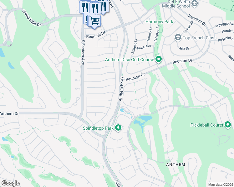 map of restaurants, bars, coffee shops, grocery stores, and more near 1544 Fieldbrook Street in Henderson